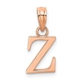 thumbnail image 1 of Diamond2Deal 14K Rose Gold Block Letter Z Initial Pendant for Women, 1 of 6