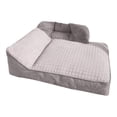 thumbnail image 1 of Cojín cálido para mascotas, cama para gatos, lavables suaves, colchón para dormir para interiores, cama para mascotas para gatitos, perros pequeños, gris L, 1 of 8