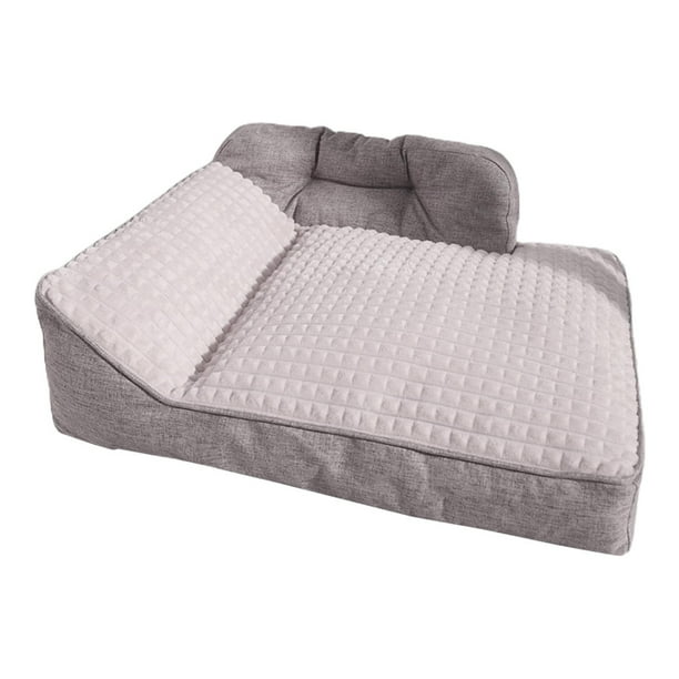 Cama cálida para perros, cama para gatos y perros, lavable, suave, autocalentable, cojín para mascotas, colchón para dormir para cachorros, gatos y gris M