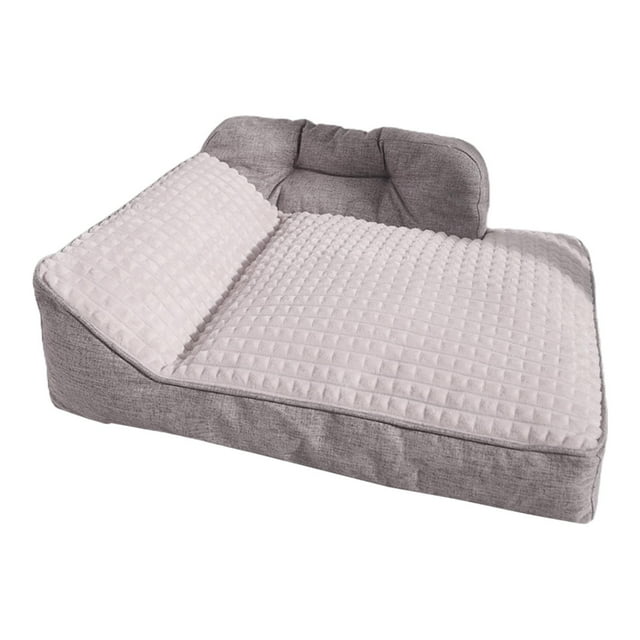 Cojín cálido para mascotas, cama para gatos, lavables suaves, colchón para dormir para interiores, cama para mascotas para gatitos, perros pequeños, gris L