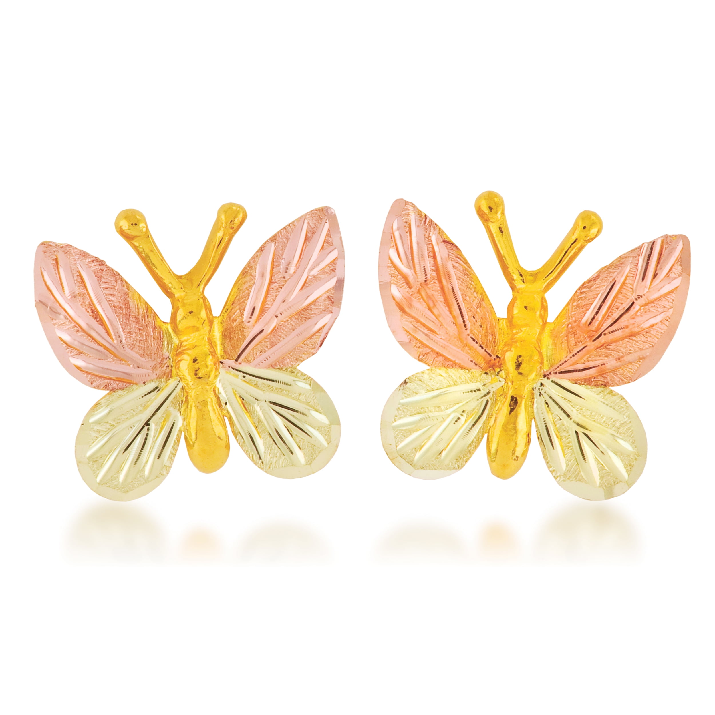 Black Hills Gold butterfly earrings