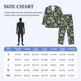 thumbnail image 4 of Honeii Lilies Flowers Pattern Mens Pajamas Set,2pcs Men's Lounge Long Sleeve Sleep Shirt and Pajama Bottoms Sleepwear Set,Mens Pjs Sets-Small, 4 of 7