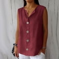 thumbnail image 2 of TAGOLD Womens Round-Neck Tank Top Solid Color Neck Loose Casual Summer Tank Top, 2 of 5