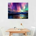 thumbnail image 2 of Acheng  Northern Lights Wall Art Colorful Aurora Borealis Painting Forest Mountain Canvas Prints Nature Landscape Home Decor Framed pattern2, 2 of 6