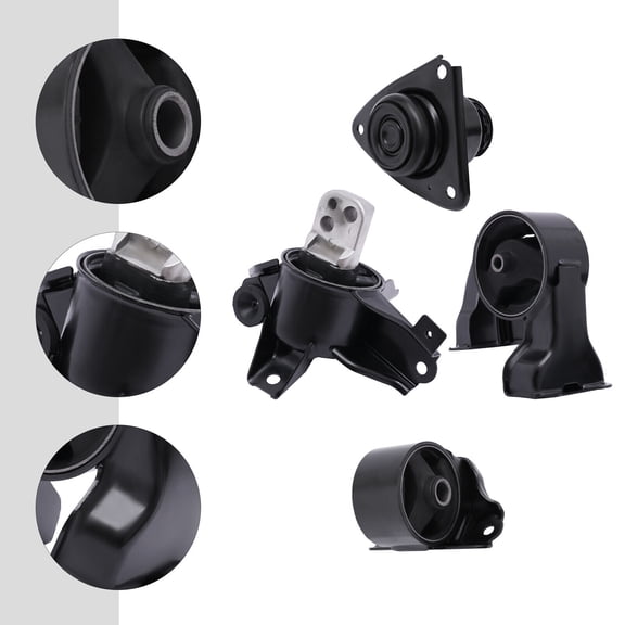 Black 4Pcs Engine Motor & Trans Mount Set for 2007-2010 Hyundai Elantra 2.0L