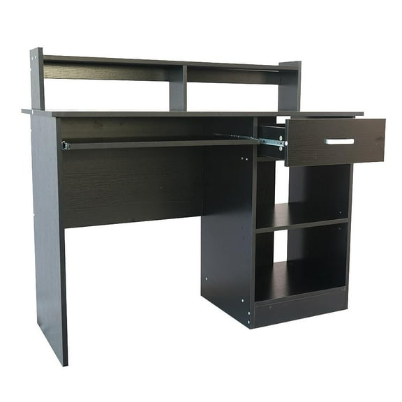 Ktaxon Computer Desk with Storage Shelf,Office Desk,PC Laptop Desk Modern Writing Tableï¼Black