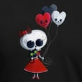 thumbnail image 3 of CafePress - Cute Skeleton Girl With Spooky Balloons Men's Delu - Mens Tri-blend T-Shirt, 3 of 4