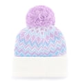thumbnail image 2 of Girls Youth '47 White Pittsburgh Pirates Elsa Cuffed Knit Hat with Pom, 2 of 2