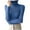 Blue, variant on lmcalzta Sweater for Women Long Sleeve Turtleneck Solid Color Pullover Blouses Fall Winter Causal Thermal Tops