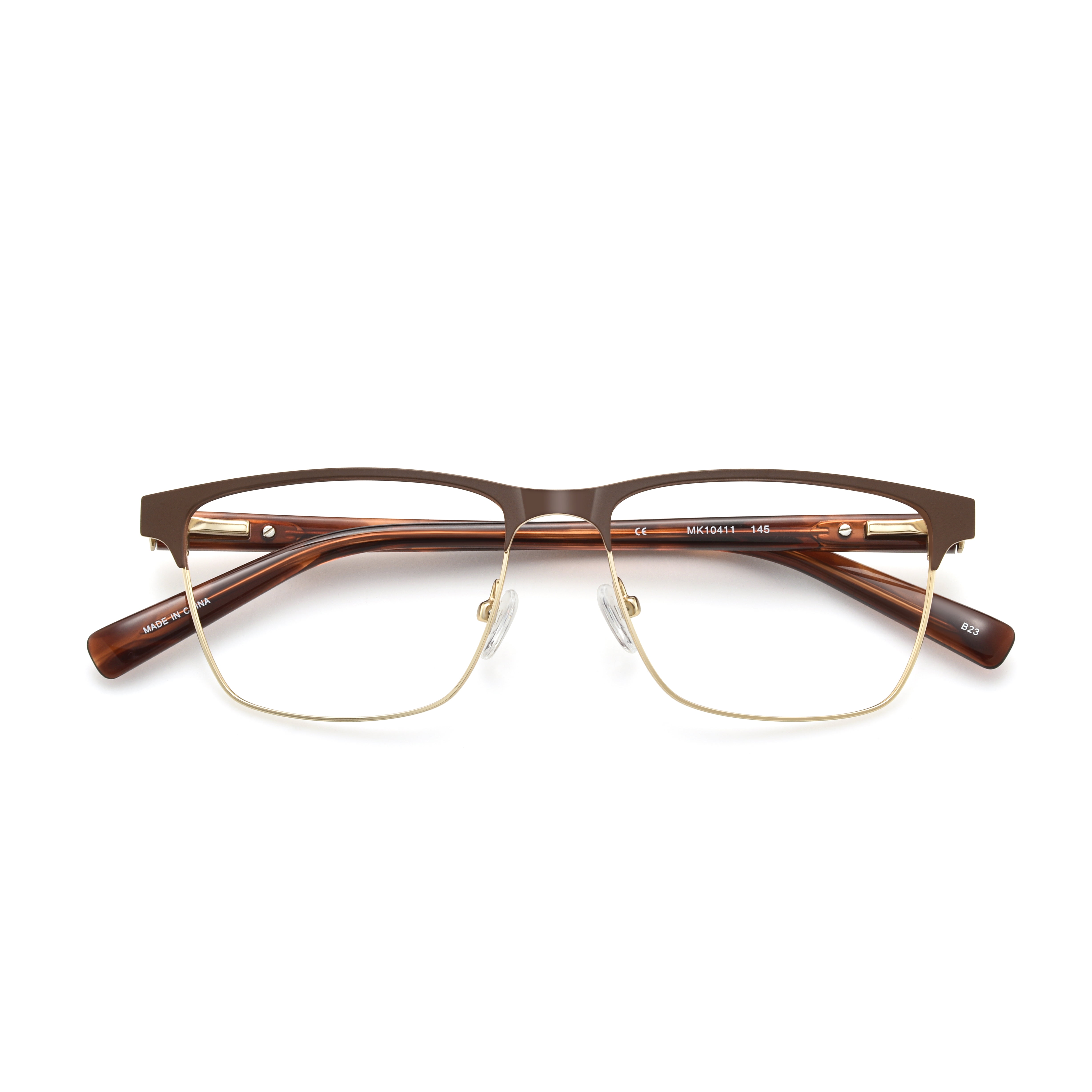 Walmart Men's Eyeglasses, MK10411, Brown, 54-16-145, with Case