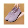 thumbnail image 3 of Frontwalk Ladies Trainers Slip On Walking Shoe Mesh Casual Shoes Work Breathable Loafers Womens Knit Upper Flats Purple 7, 3 of 3