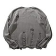 thumbnail image 2 of Ripped Long Sleeve Pullovers for Men in Loose Knit Solid Color, 2 of 7