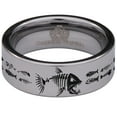 thumbnail image 2 of Fishbone Tungsten Carbide Ring, 2 of 9