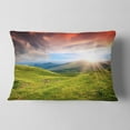 thumbnail image 2 of Designart Green Summer in Carpathians - Landscape Photo Throw Pillow - 12x20, 2 of 5