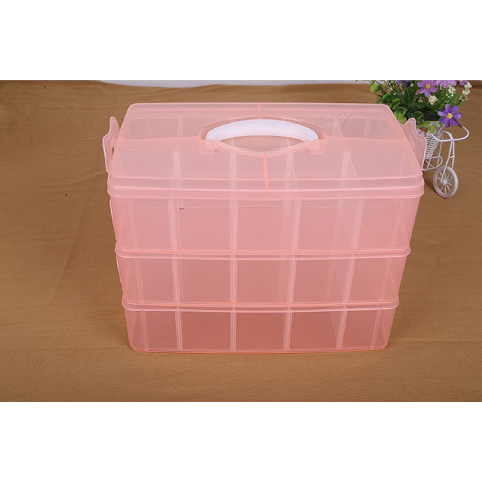 Plastic Bead Storage Organizer, Toolbox for Crafts and Jewelry,Plastic Craft Beads Jewellery Storage Organizer Tool Box Case