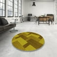 thumbnail image 4 of Ahgly Company Machine Washable Indoor Rectangle Transitional Yellow Area Rugs, 8' x 10', 4 of 7