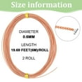 thumbnail image 2 of Copper Craft Wire Twisted Round Raw(Unplated) 22 Gauge 0.6mm about 19.69 Feet(6m)/Bundle, 2 of 6