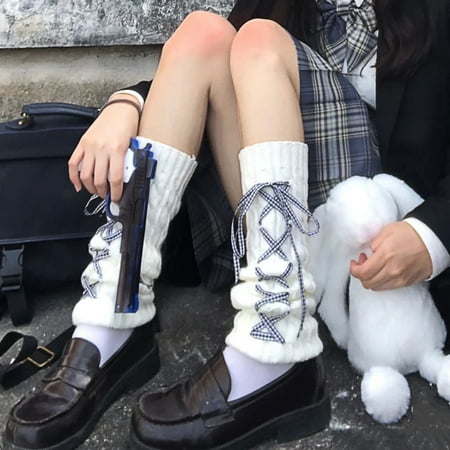 

GXSR Loose Socks Japanese Student Girl s Socks Leg Warmer Bubble Slouch Socks