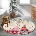 thumbnail image 3 of Small Round Rug 3Ft Washable Non-Slip, Valentine's Gnomes Circle Area Rugs for Living Room Bedroom, Weeping Eucalyptus Pink Red Love Heart Retro Indoor Floor Mats Carpet Runner for Home Decor, 3 of 8