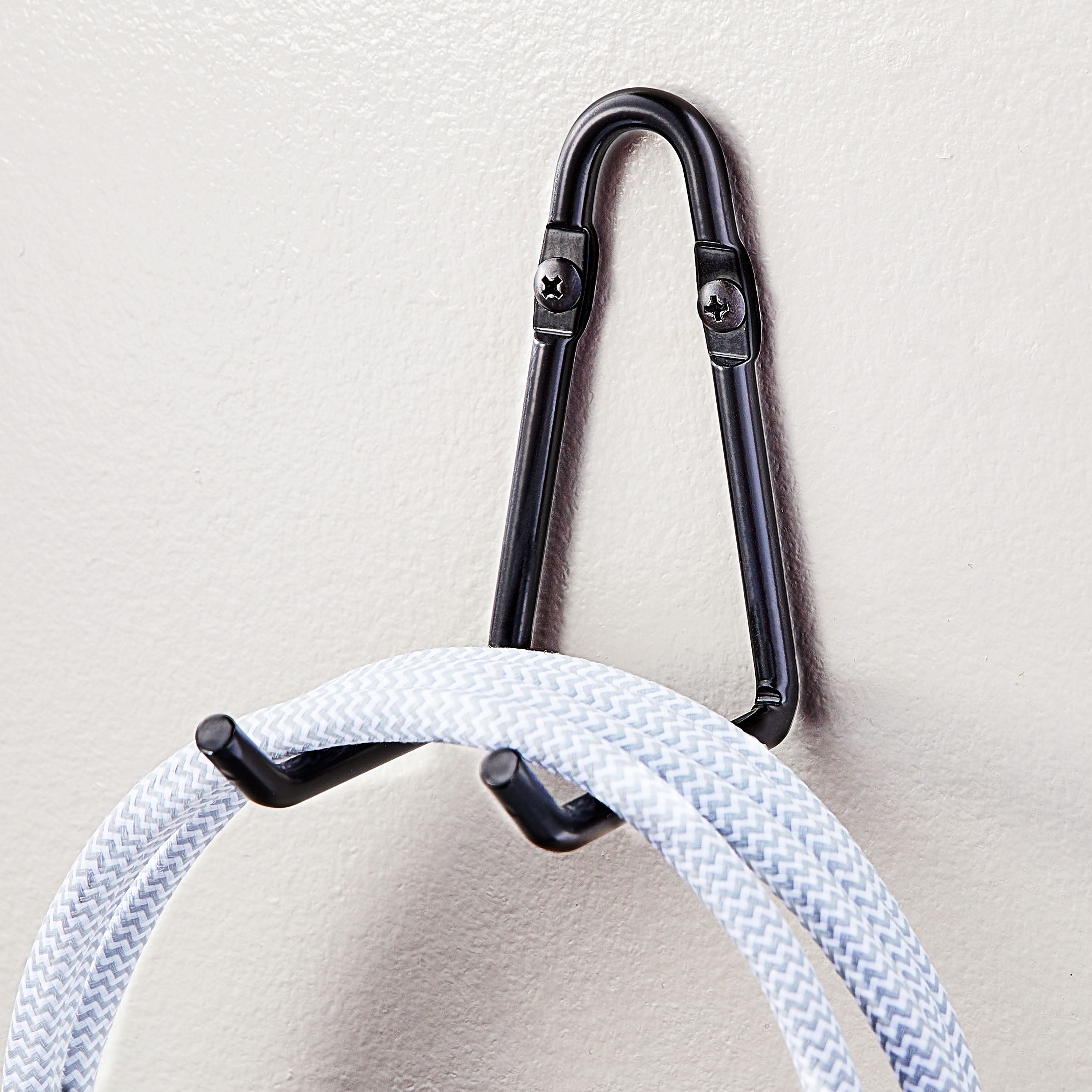 Hyper Tough Wall Mounted Steel Multi-Tool Hook, Black, 2.25 in x 4.25 in x 4 in