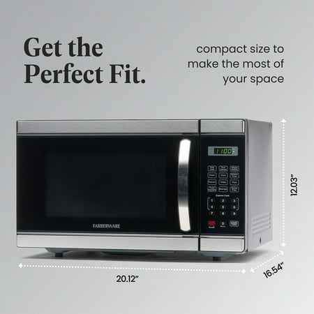 Farberware - Professional 1.1 Cu. Ft. Countertop Microwave with Defrost