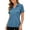 A510 Blue, variant on Womens Quarter Zip Short Sleeve Shirt Casual Heather Athletic Henley Top Moisture Wicking Collared Golf Tees Workout Performance Activewear Shirts