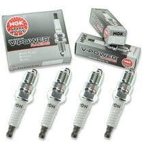 4 pc NGK 6702 V-Power Racing Spark Plugs for 671 BL57Y V57YC Ignition Wire Secondary