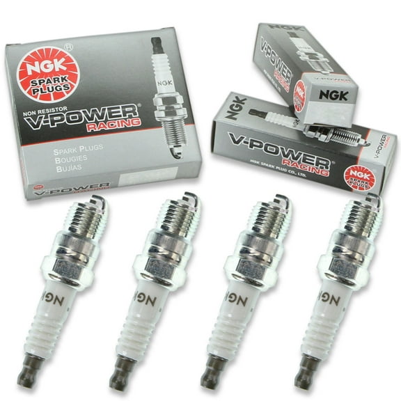 4 pc NGK 6702 V-Power Racing Spark Plugs for 671 BL57Y V57YC Ignition Wire Secondary