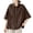 Coffee, variant on Summer Tops, Duoif Women's Artistic Linen Half Sleeve Top, Loose Casual Style Shirts for Women Black L