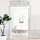thumbnail image 1 of Xiao Hua 2 cortinas de macramé con encaje para puertas, separador de ambientes, estilo hippie, para puertas, armarios, dormitorios, puertas, decoraciones, 99 x 199 cm, color blanco., 1 of 4