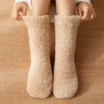 thumbnail image 3 of ievspot 1 Pair Women Winter Socks Mid-tube Thick Thermal Insulation Home Bedroom Wear Floor Socks Knitted Daily Wear Sport Socks, 3 of 8