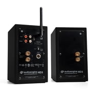 Audioengine HD3 Wooden Wired Bluetooth Stereo Amplifier Bookshelf Speakers - Pair (Satin Black)