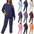 thumbnail image 2 of Yotami Sweatsuits for Women Fall 2-Piece Outfit for Athletic Long Sleeve Pullover Oversized Sweatshirt and Drawstring Sweatpants Set Tracksuit, 2 of 2