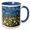Blue/White, variant on 3drose, Image of Daisies, 11oz Two-tone Black Mug