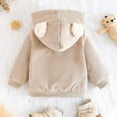 thumbnail image 4 of Toddler Winter Coat Baby Hoodie with Bear Ear for Baby Boys Toddler Fall Jacket Baby Boy Clothes 12-18 Months, 4 of 7