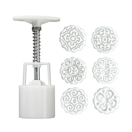 

50g Mooncake Mold 1/4 Round Stamps Cookie Cutter Hand Press Green Bean Cake DIY