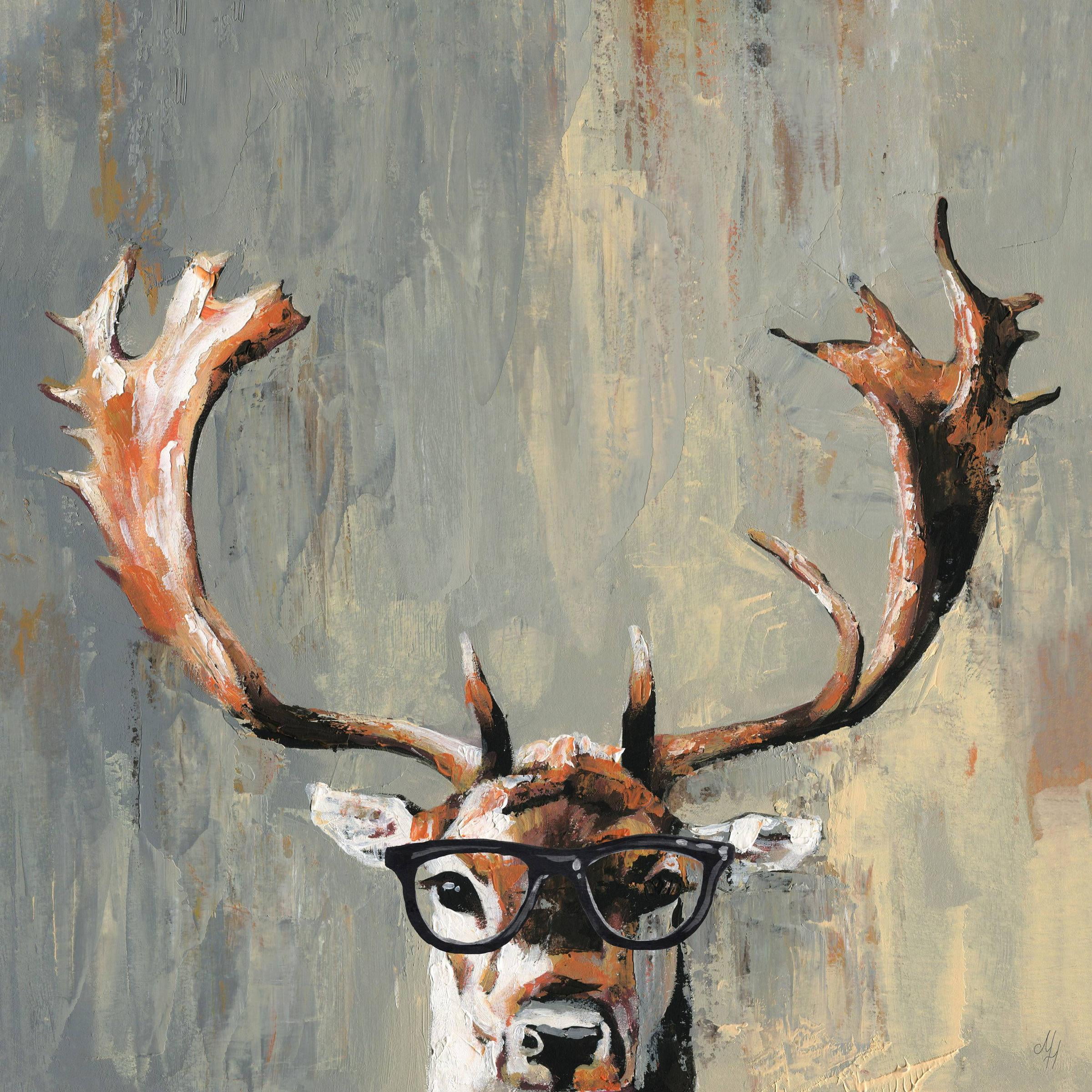 Marmont Hill Wayfarers and Antlers Canvas Wall Art - Walmart.com ...