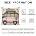 thumbnail image 6 of Acheng Natural Love Bus Decorative Throw Pillow Cover – Square Valentine Holidays Cushion Case for Couch, Sofa, Bedroom, Office and Living Room Décor,2 Pcs White, 6 of 6