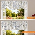 thumbnail image 5 of Thanskgiving Fall Tie Up Valance Curtains for Windows, Kitchen Curtains Window Treatments, Autumn Pumpkins Botanical Maple Leaf Short Window Shades Valances for Bedroom Bathroom Cafe 54"x18", 5 of 8