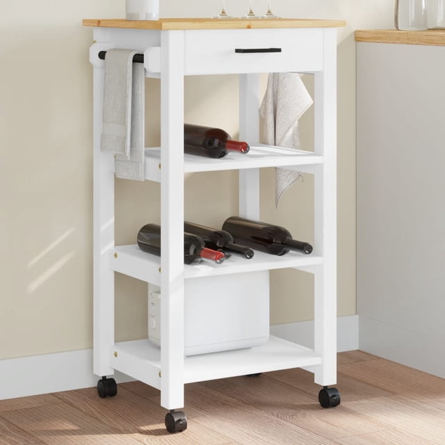 vidaXL Kitchen Trolley MONZA 48x40x90 cm Solid Wood Pine