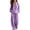 Purple, variant on Velour Lounge Sets for Women V Neck Long Sleeve Top & Wide Leg Pant Outfits 2 Piece Casual Cozy Sweater Suits for Teacher XL
