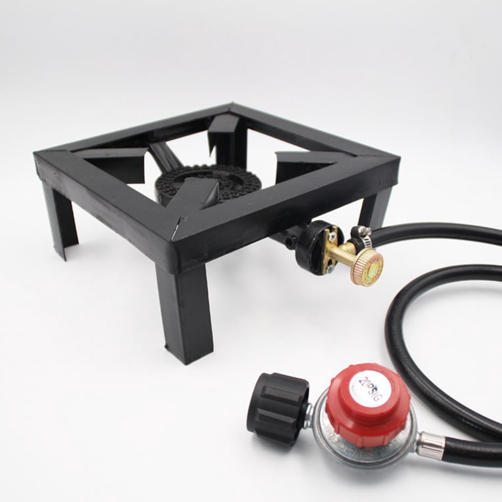 Square Burner Heavy- Duty Cast Iron Gas Cooker Travel Outdoor