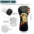 thumbnail image 6 of Yuyamidu Eagle American Flag Golf Club Head Cover PU Leather Golf Head Covers for Hybrid Fairway Driver, Waterproof, 6 of 7