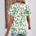 thumbnail image 3 of Tops de Algodón para Mujeres Cuello en V Moda Casual Manga Corta Primavera Verano Top para el Hogar Y Diario, 3 of 6