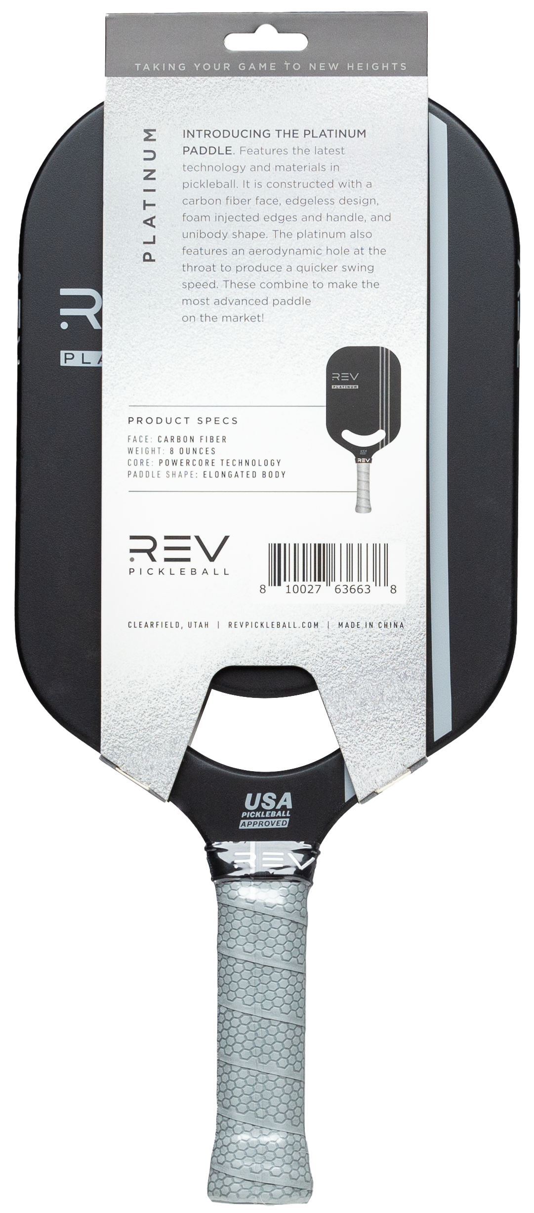 REV Platinum Edgeless Pickleball Paddle, Black photo 5