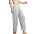 thumbnail image 4 of Plebaso Men's Sleep Pants Cotton Elastic Waist Jogger Pajama Bottoms Lightweight Lounge Pants for Yoga, 4 of 6