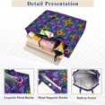 thumbnail image 3 of FORMRS Womens Corduroy Tote Bag Crossbody Shoulder Purse Handbag with Detachable Strap, Purple Stained Glass Pattern, 3 of 7