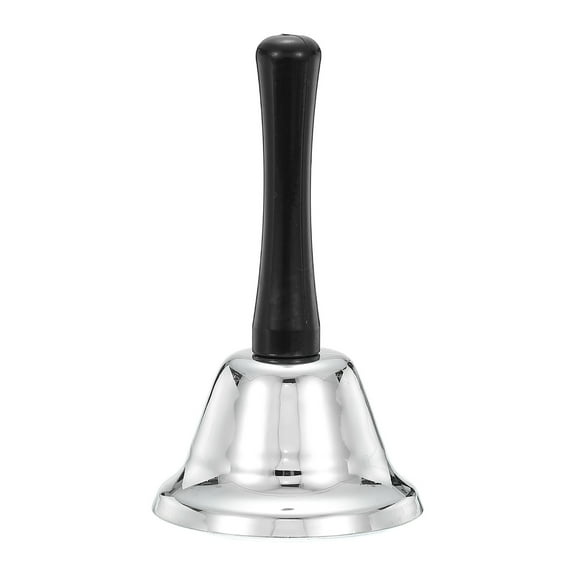 Hand Bell, Call Bell Service Loud for Seniors Bedside Adults Calling Dinner Home Game Bar Room Night, Silver