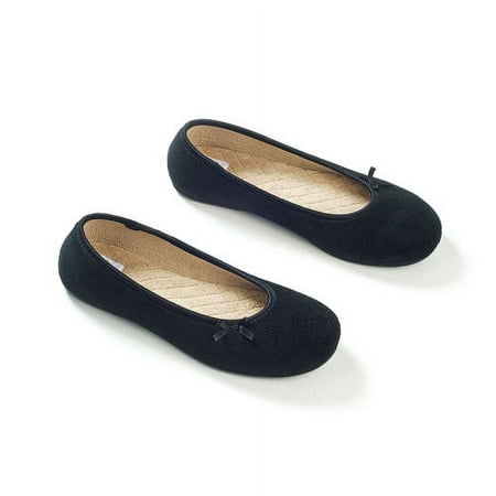 Dearfoams - Women's Microfiber Terry Ballerina Slippers