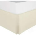 thumbnail image 1 of 14-Inch Drop Full/Double Size 54" x 75" Ivory Solid Bed Skirt Split Corner Pleated Style Easy Fit Easy Care 100% Egyptian Cotton 400 Thread Count, 1 of 5